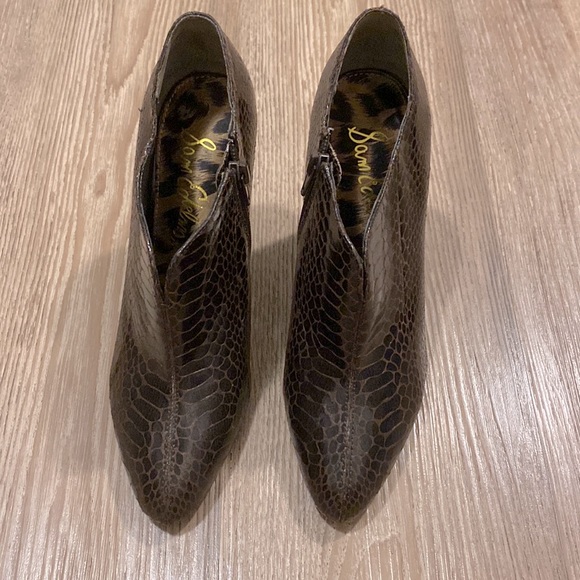 Sam Edelman Whitely Snakeskin Booties - Picture 3 of 12